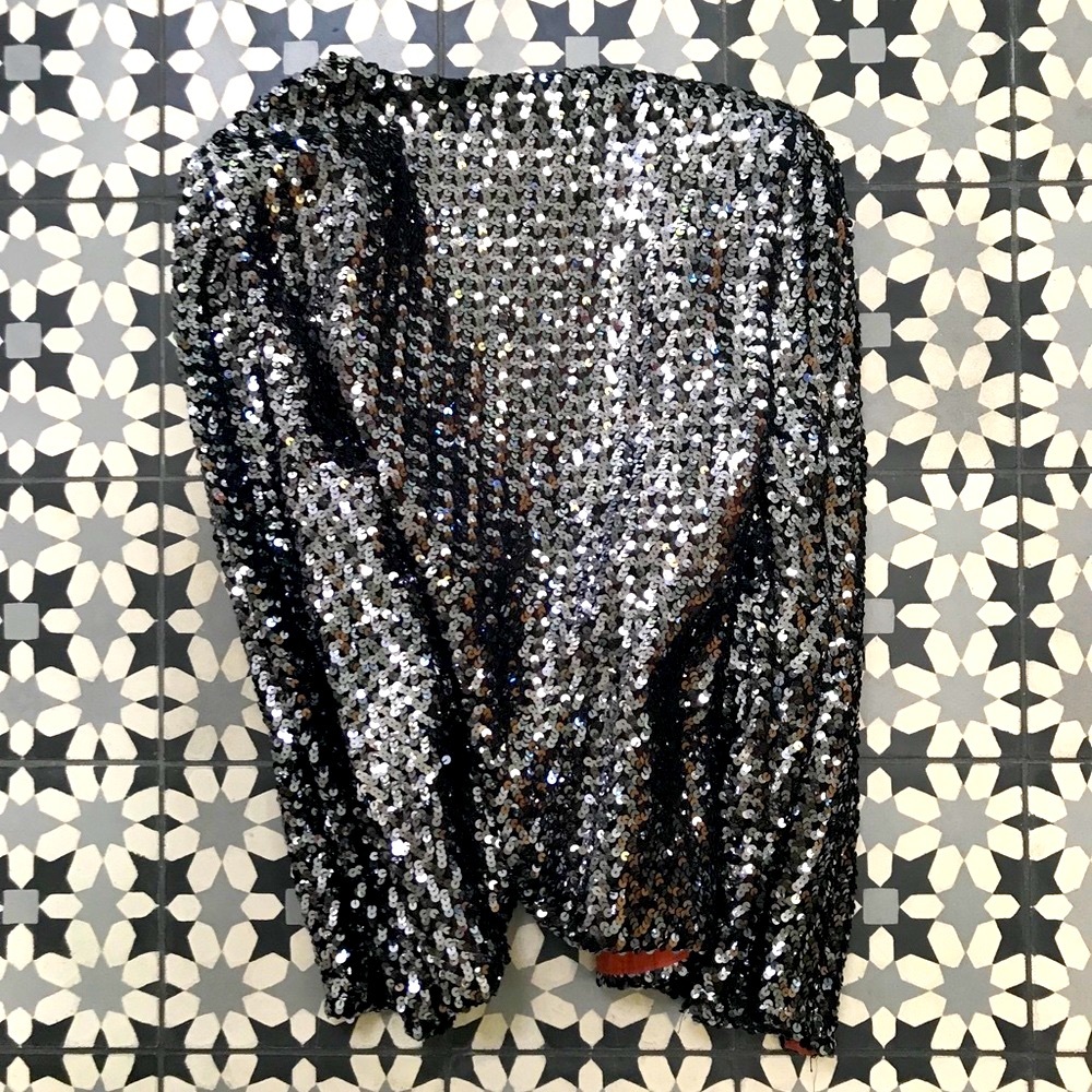Vintage Silver Sequin Lined Jacket - Unique! - image 3